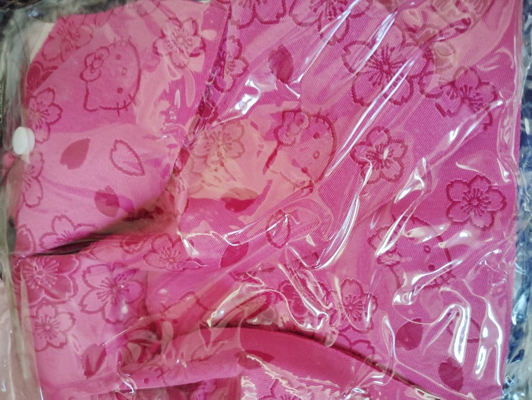 非売品ハローキティ可愛い 桜柄 浴衣帯と下駄セット