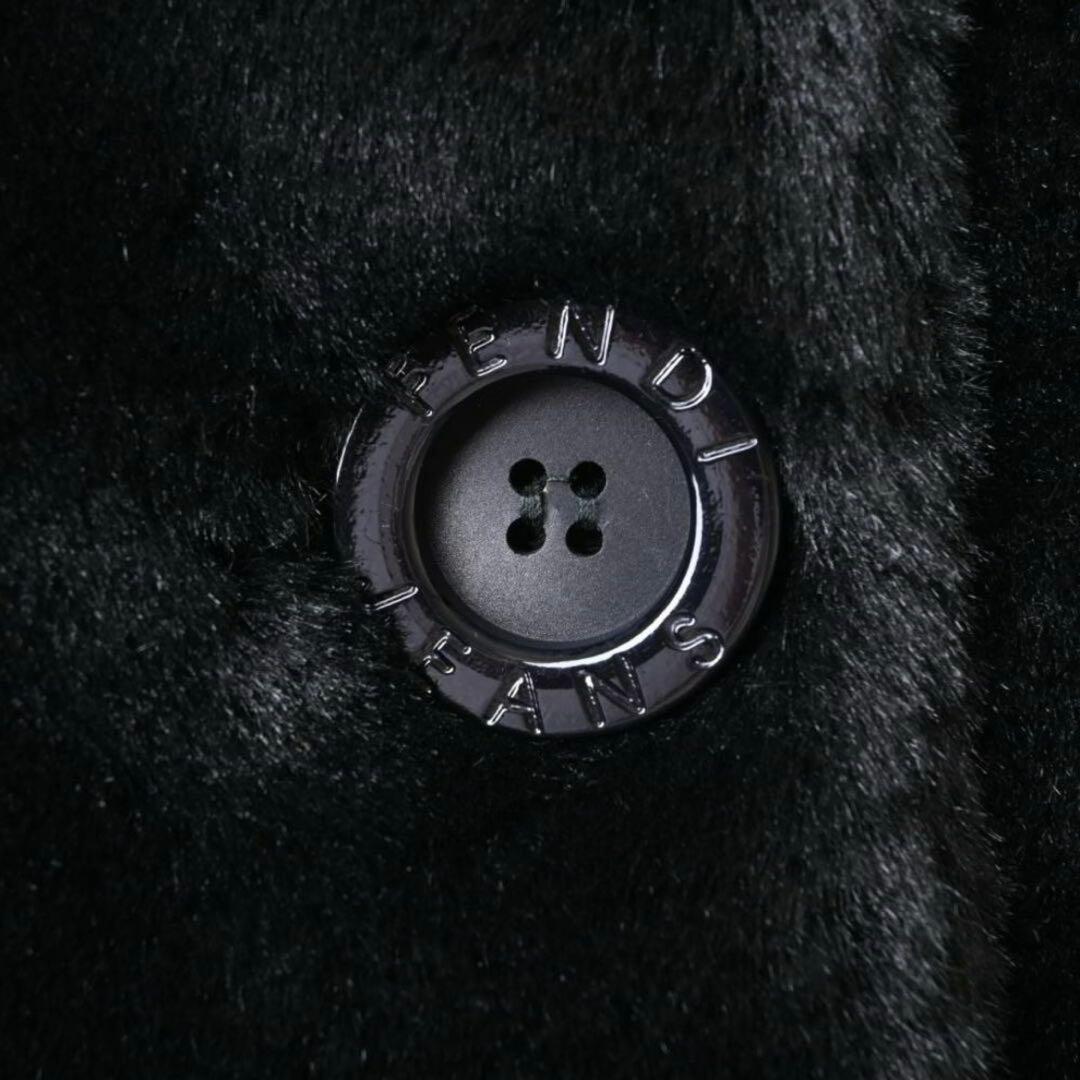 週末セール‼️ FENDI フェンディ ロゴラインデザイン エコファーコート