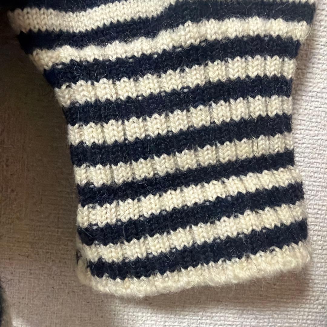 Le Tricoteurトリコチュールボーダーガンジーセーター サイズ大きめ50