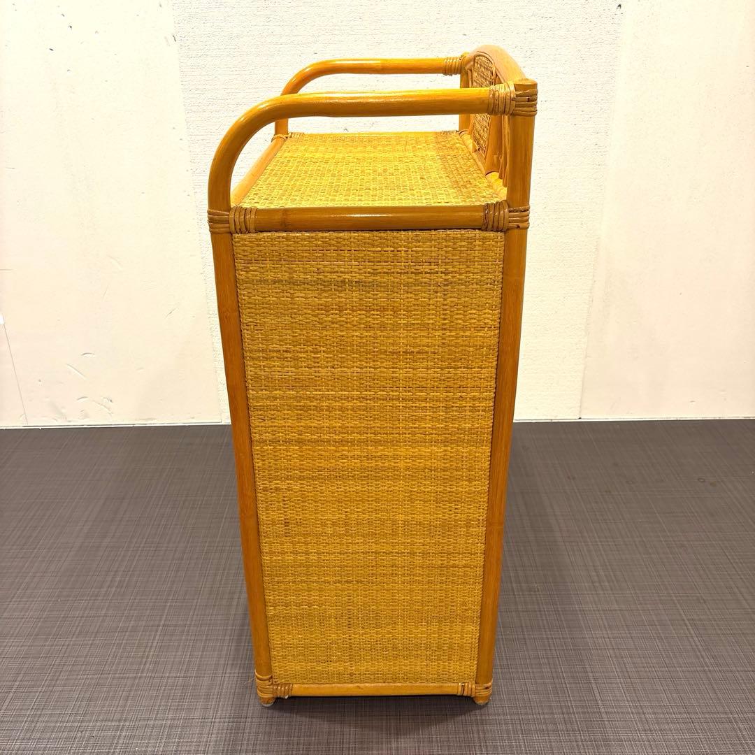 昭和レトロ　ナチュラルラタン 5段チェスト