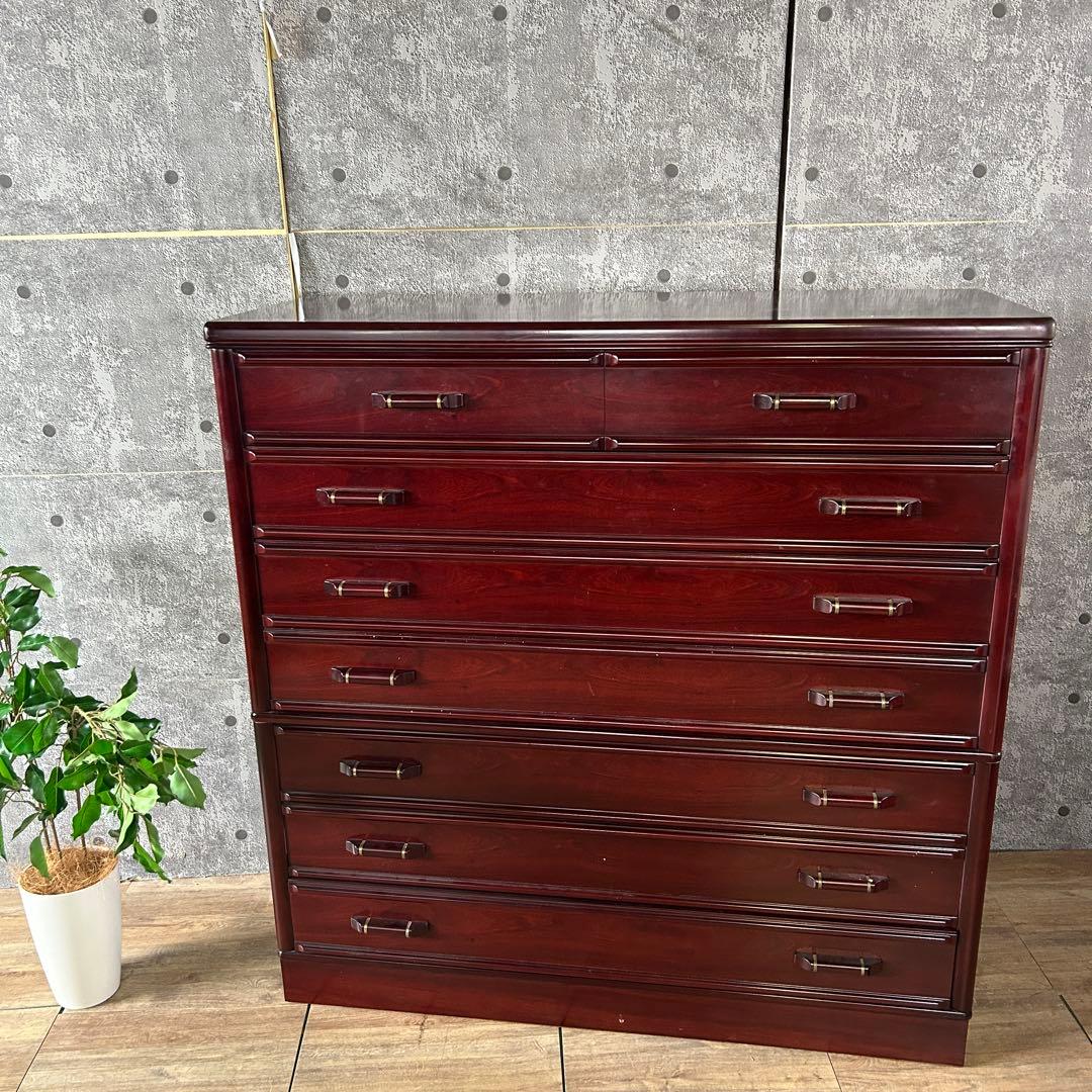 ꧁唐木家具꧂紫檀7段チェスト たんす タンス 箪笥 洋服 衣服 衣類 収納