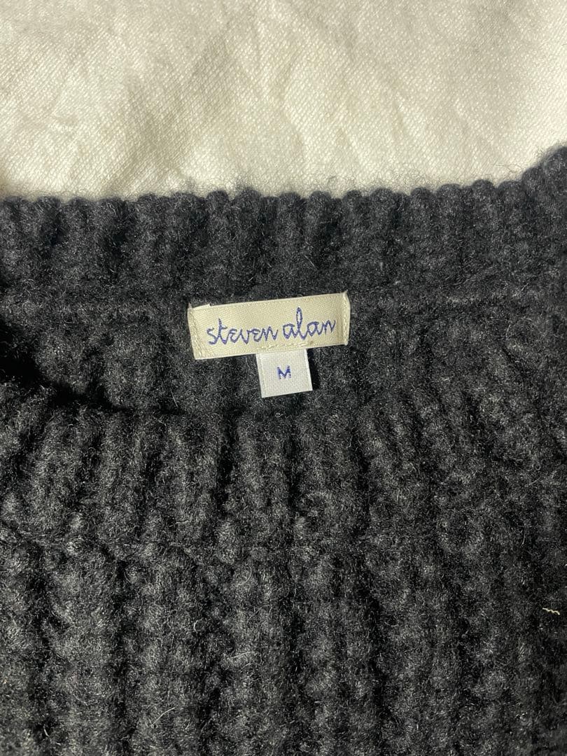 STEVEN ALAN アルパカ混ローゲージニット