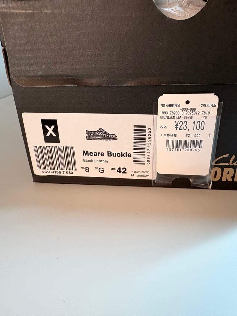 クラークスメアバックル 8サイズ26cm ブラック Clarks