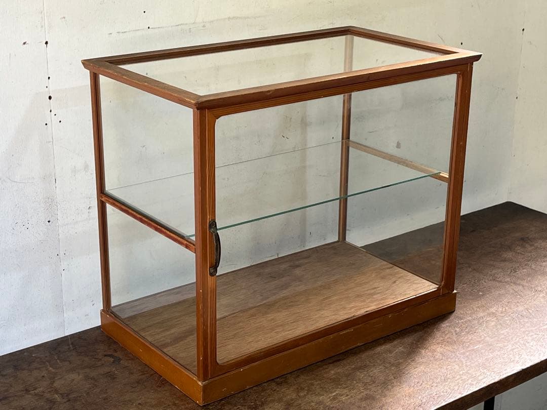 ご*ー様 昭和レトロ 木枠のガラスケース 5面ガラスショーケース コレクションケ