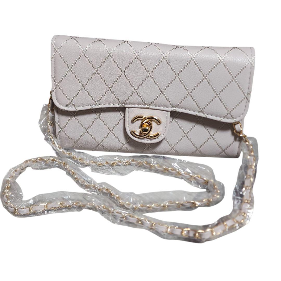 め*め様 CHANEL　チェーンウォレット　キルティング　ラベンダー　ノベルティ