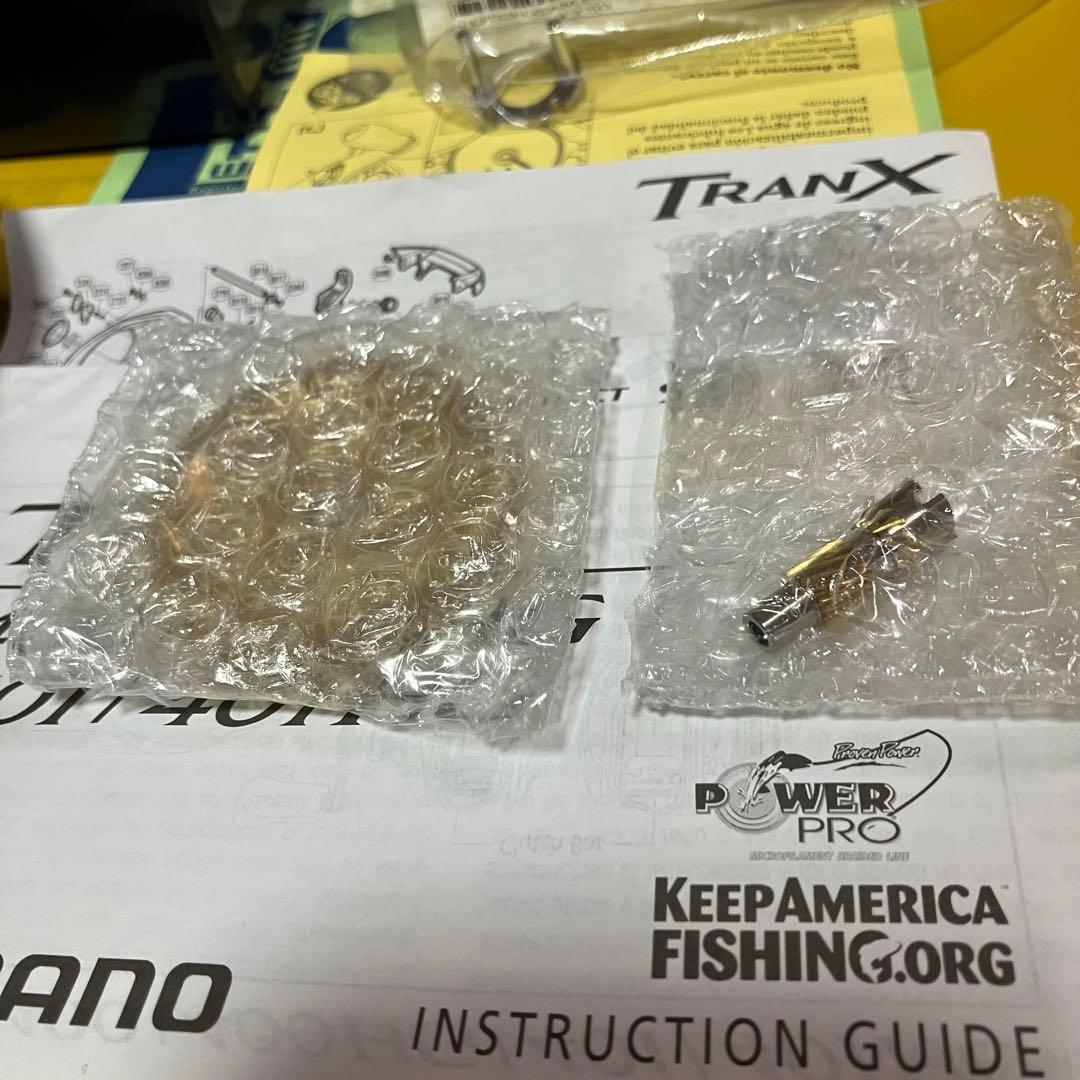 US SHIMANO TRANX400 HG カスタムハンドル/パーツ一式