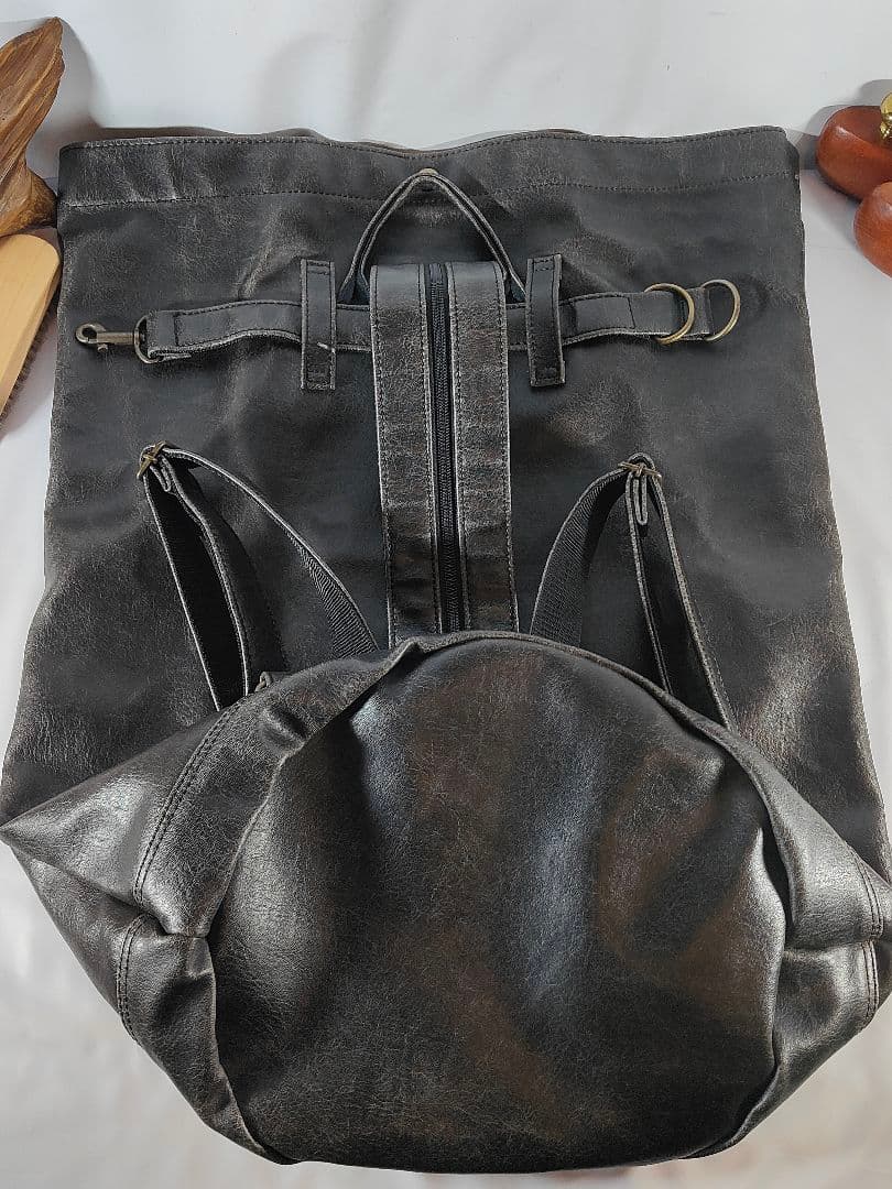 【極美品】Presto プレスト　日本製本革ドラムバッグ　リュックサック　正規品