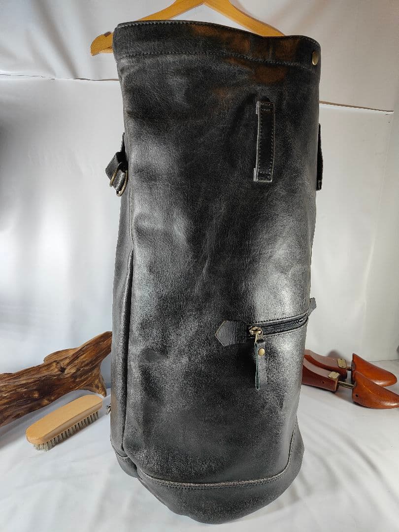 【極美品】Presto プレスト　日本製本革ドラムバッグ　リュックサック　正規品