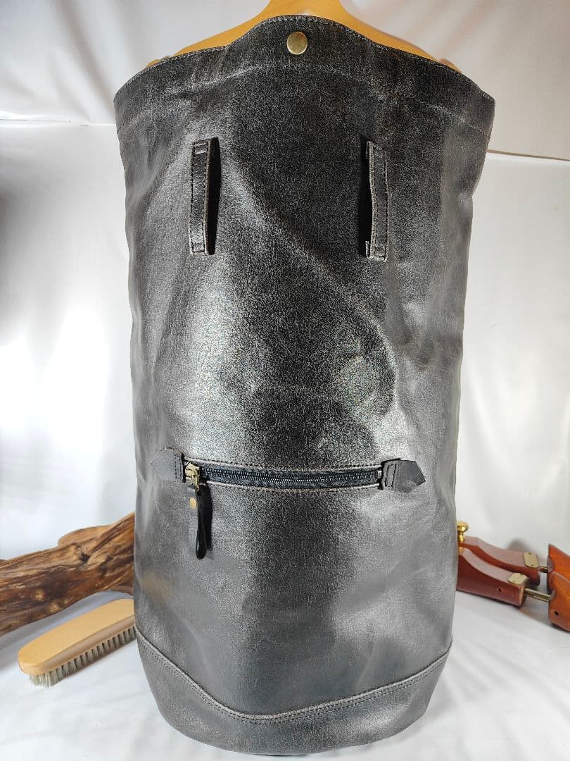 【極美品】Presto プレスト　日本製本革ドラムバッグ　リュックサック　正規品