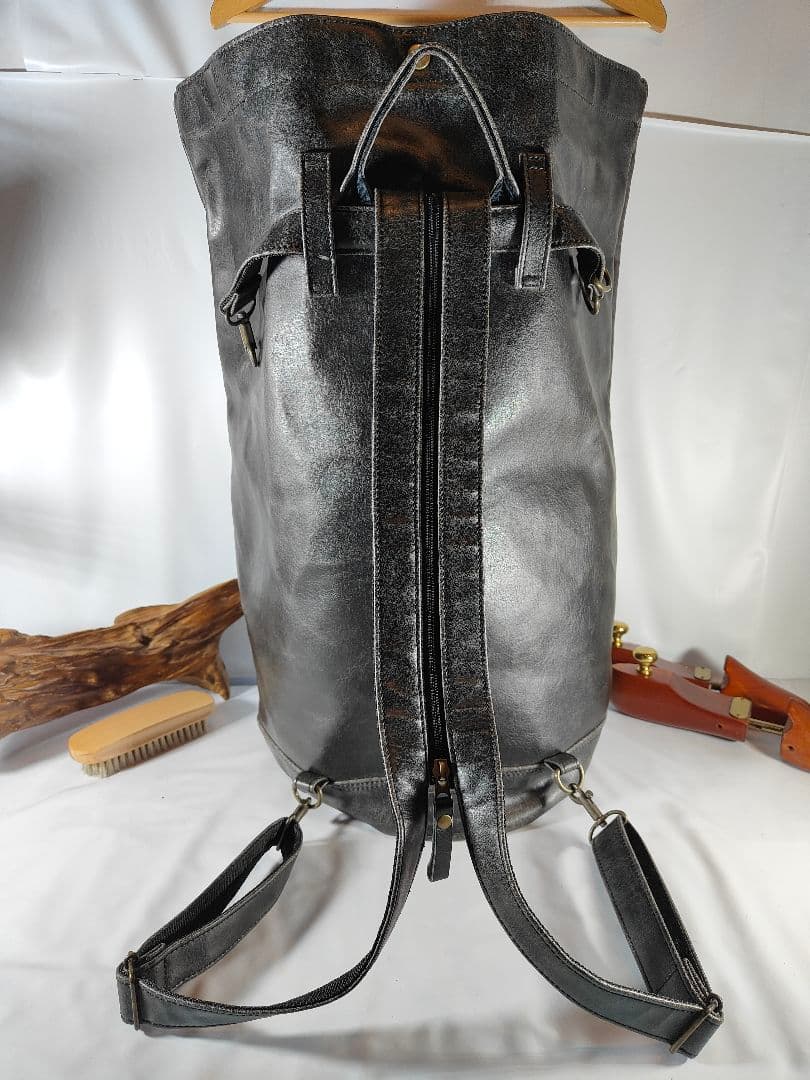 【極美品】Presto プレスト　日本製本革ドラムバッグ　リュックサック　正規品