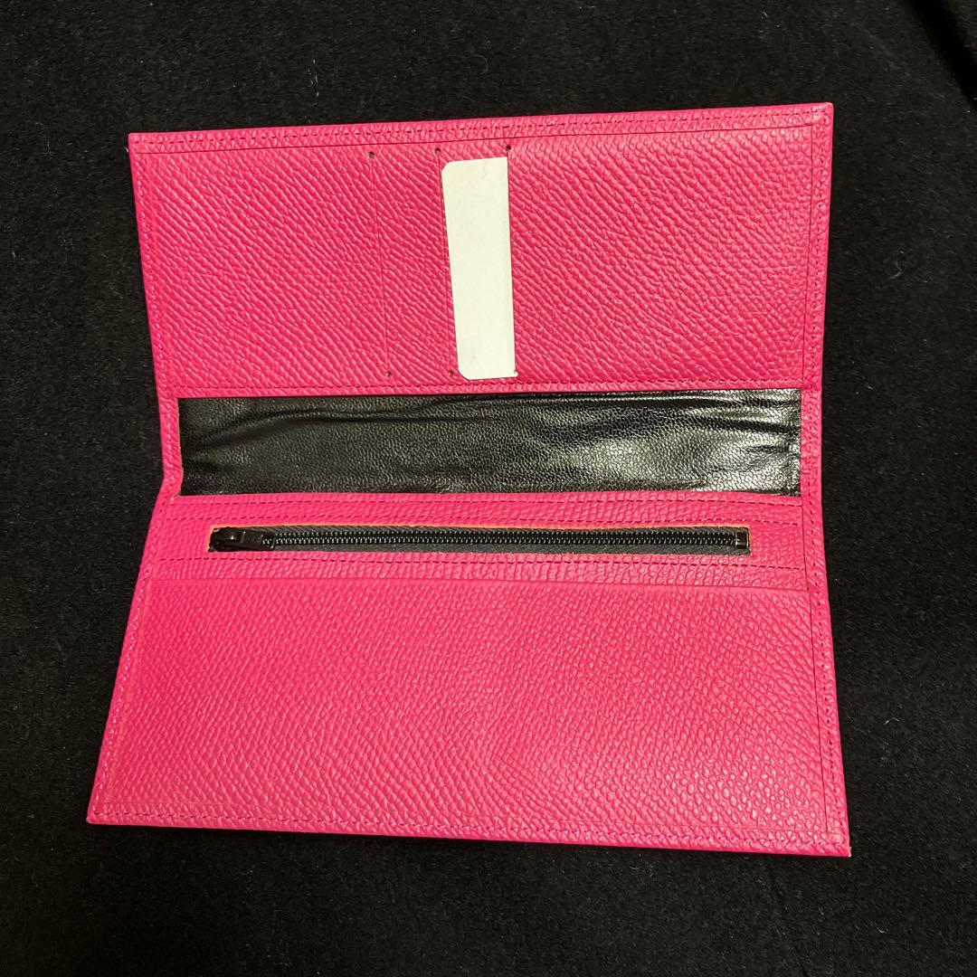 皇居限定 長財布　ピンク　牛革　新品