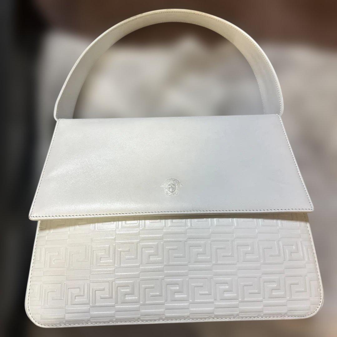 GIANNI VERSACE ホワイト ハンドバッグ