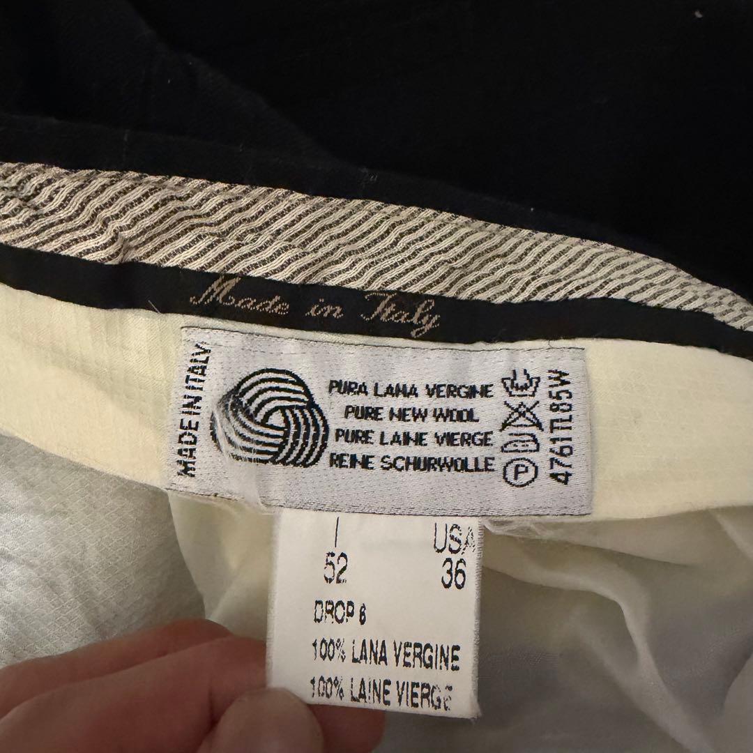 creator 80s 90s wool 絣 slacks 黒×白 50s