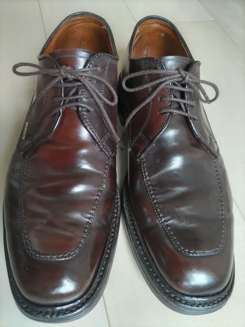 オールデン　コードバン　Uチップ　スクエアトウ　バリーラスト　濃茶　マホガニー