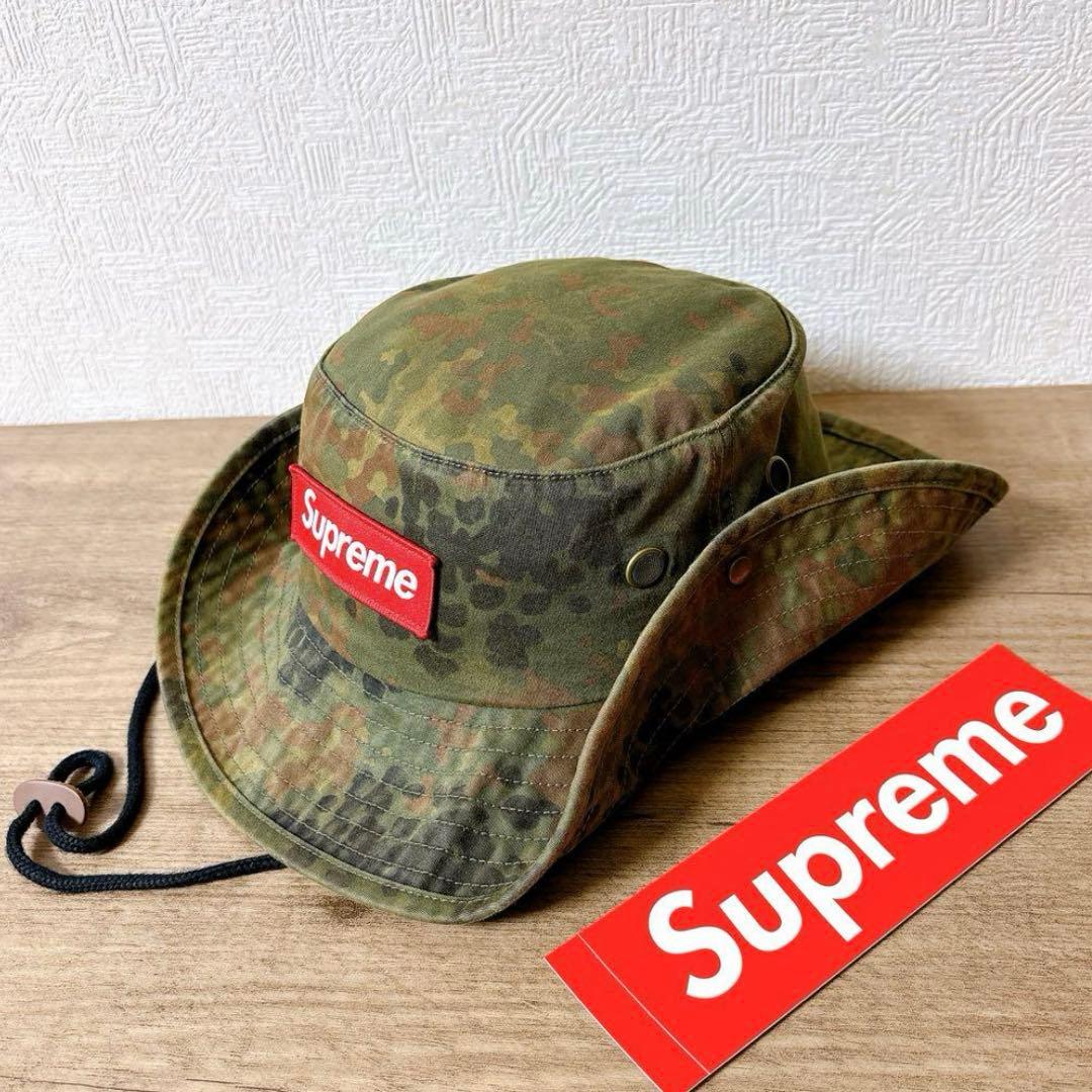正規品　Supreme サファリハット　ハット　帽子迷彩　カモフラージュ柄