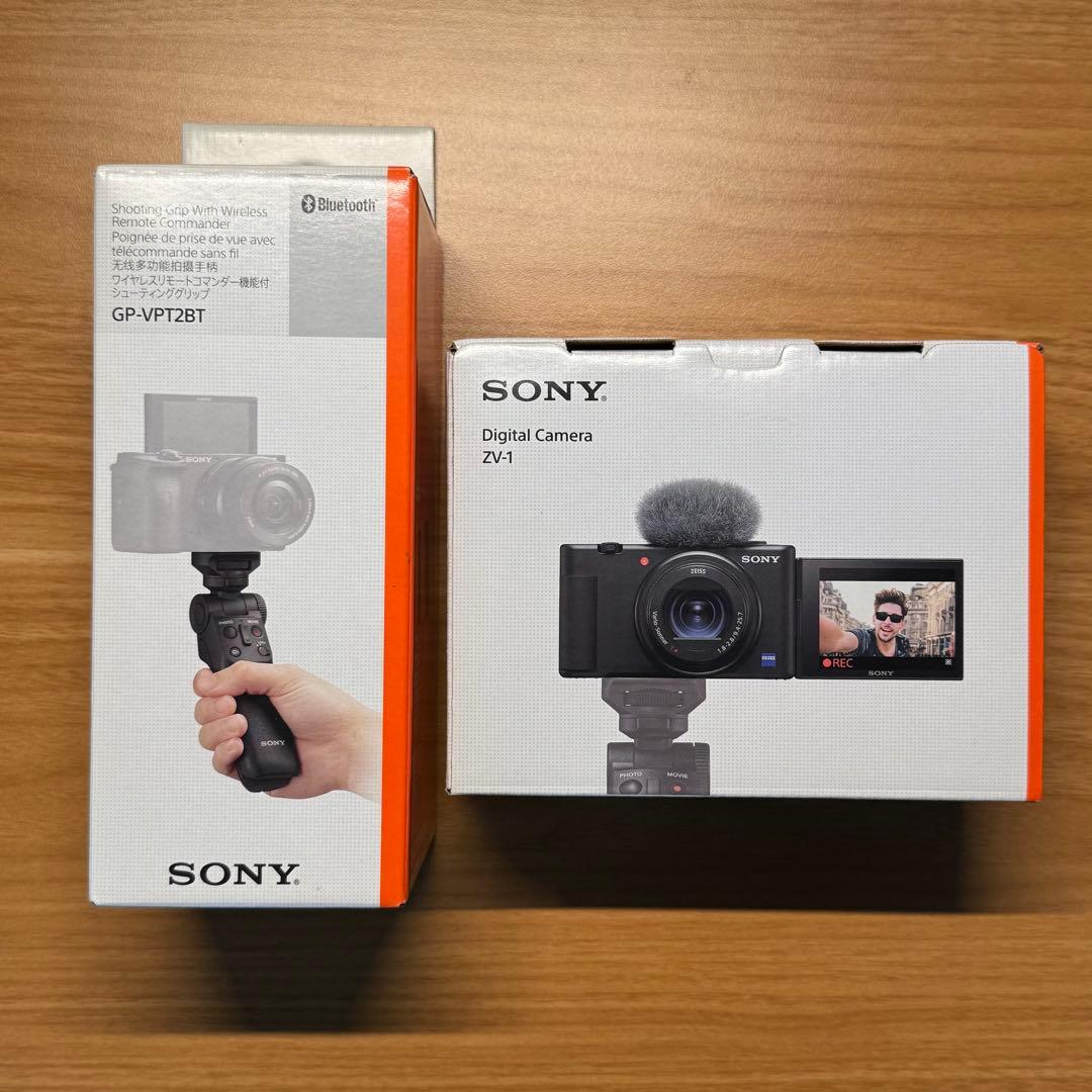 【美品】SONY VLOGCAM ZV-1本体+シューティンググリップ