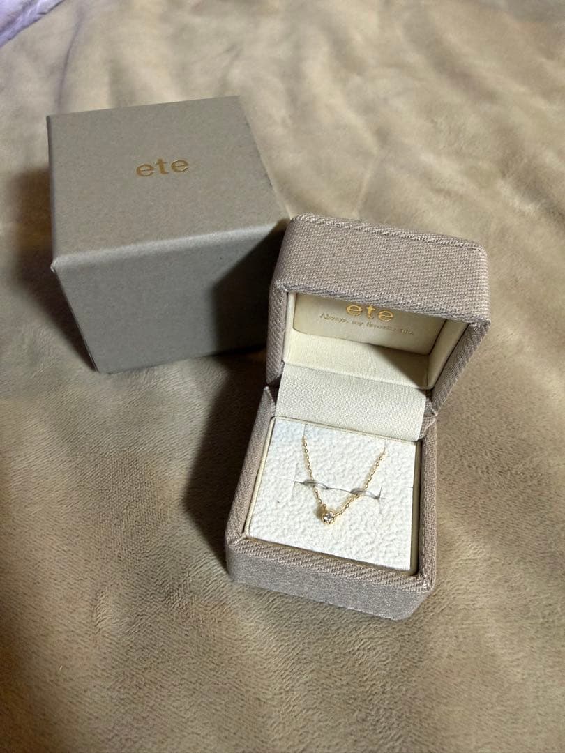 ete K18YG ダイヤモンド ネックレス