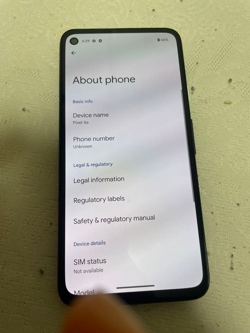 Google Pixel 4a 本体 ブラック sim フリー