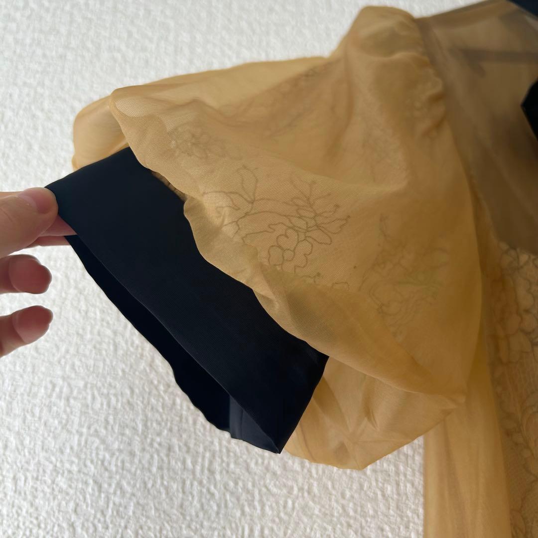 シースルードレス Aラインドレス 結婚式ドレス お呼ばれ シアードレス