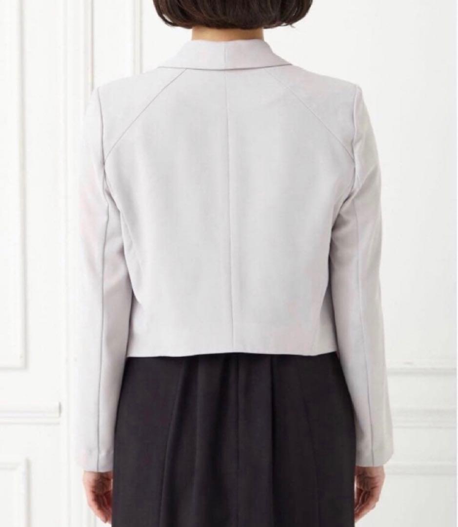 【人気】エメ　ショールカラージャケット　フォーマル　テーラード　長袖グレージュL