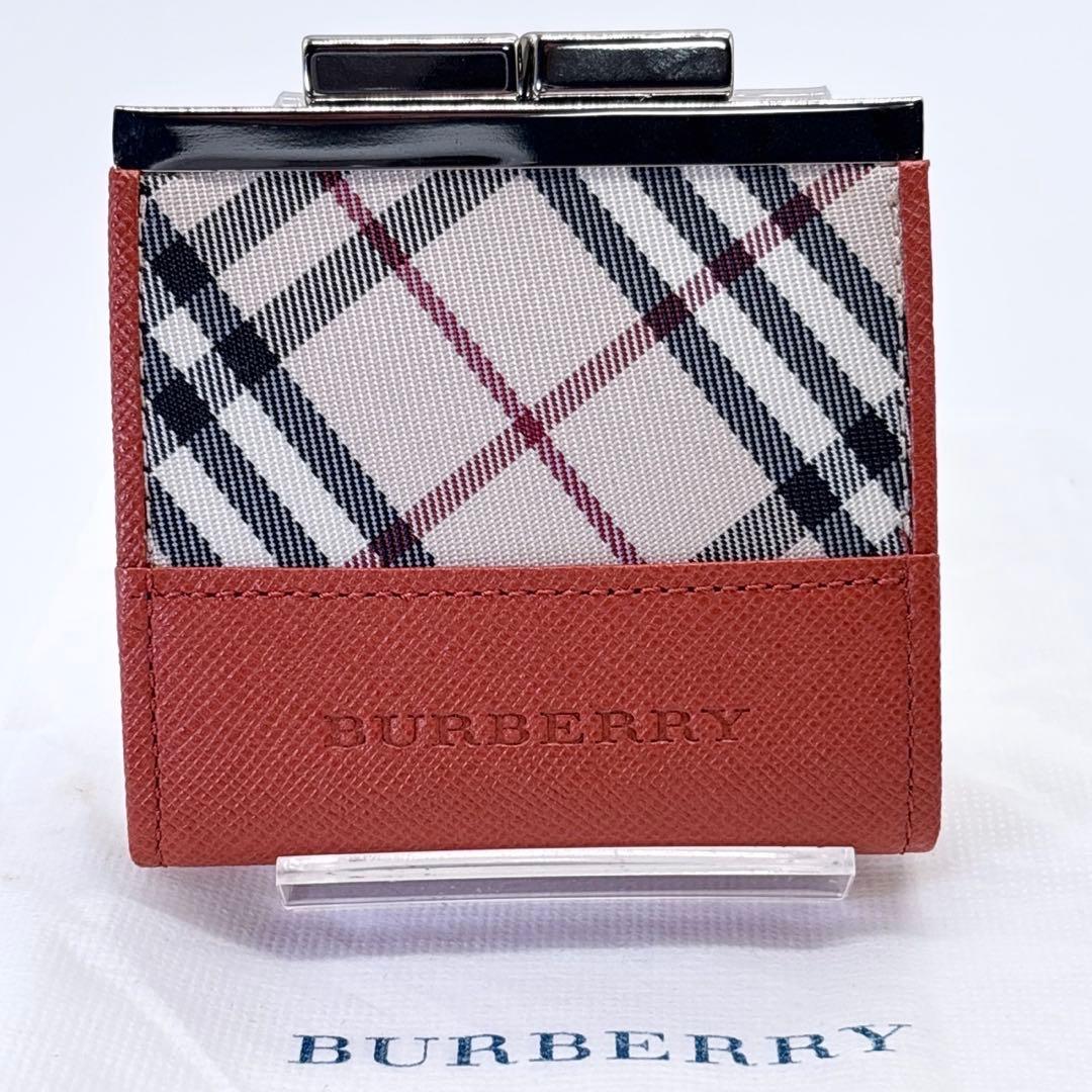 未使用 バーバリー ノバチェック ケース ロゴ型押し レザー 箱付き