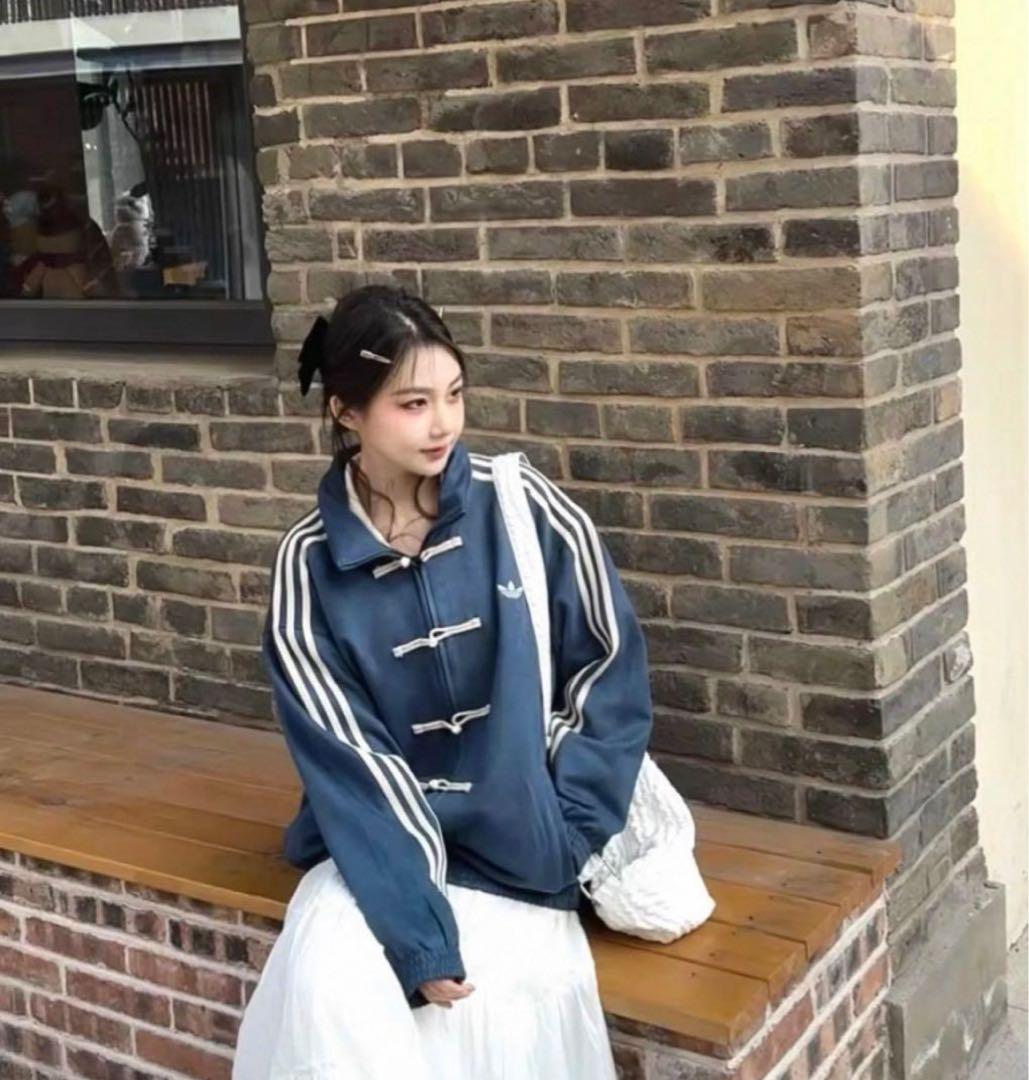 adidasアディダス 中国限定 蛇年トラックジャケットネイビー - L