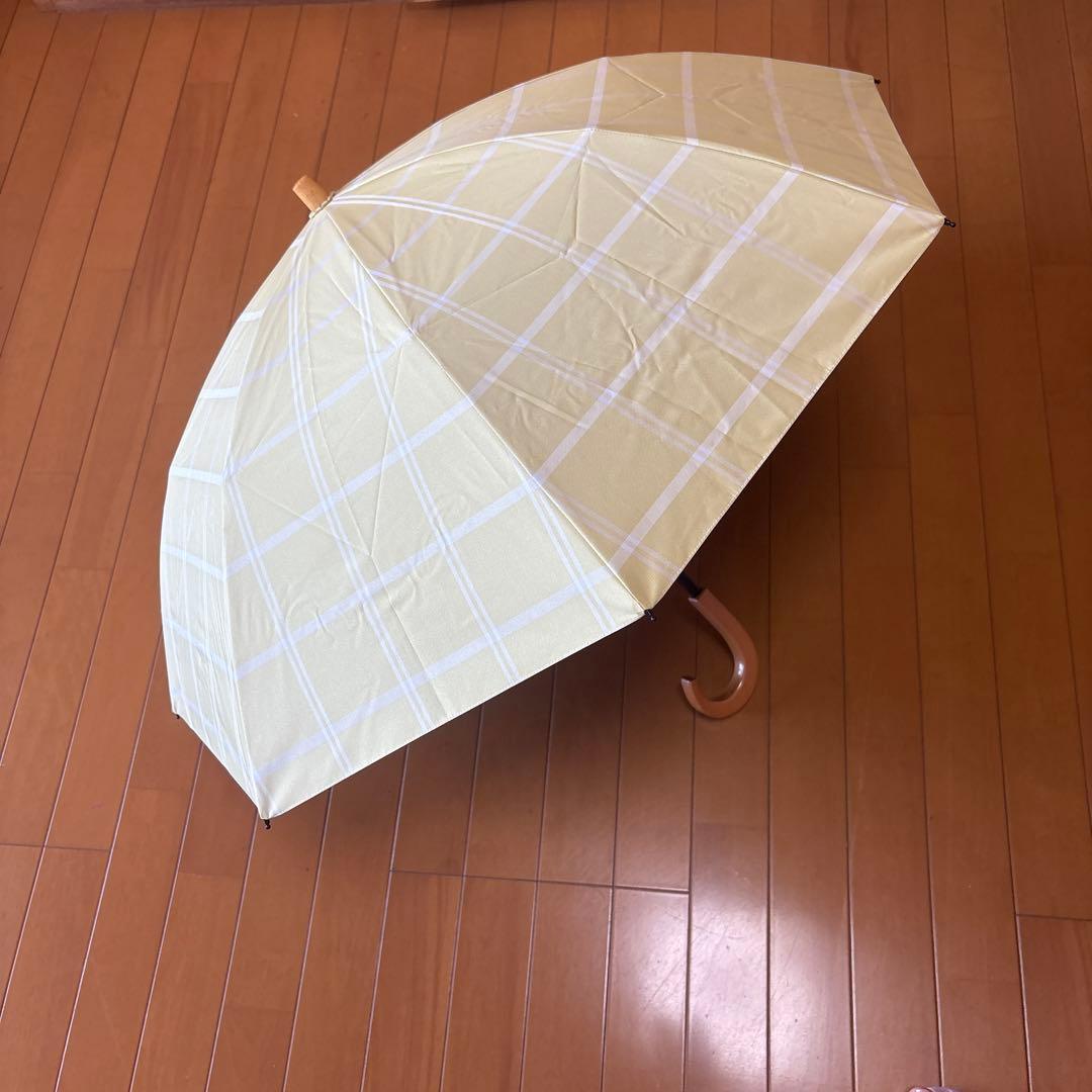 サンバリア　２段折り　イエロー•チェック