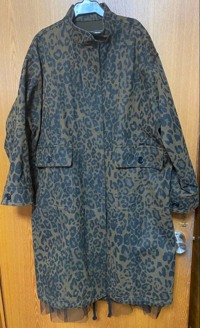 Maison Specialレオパード柄リバーシブルモッズコート