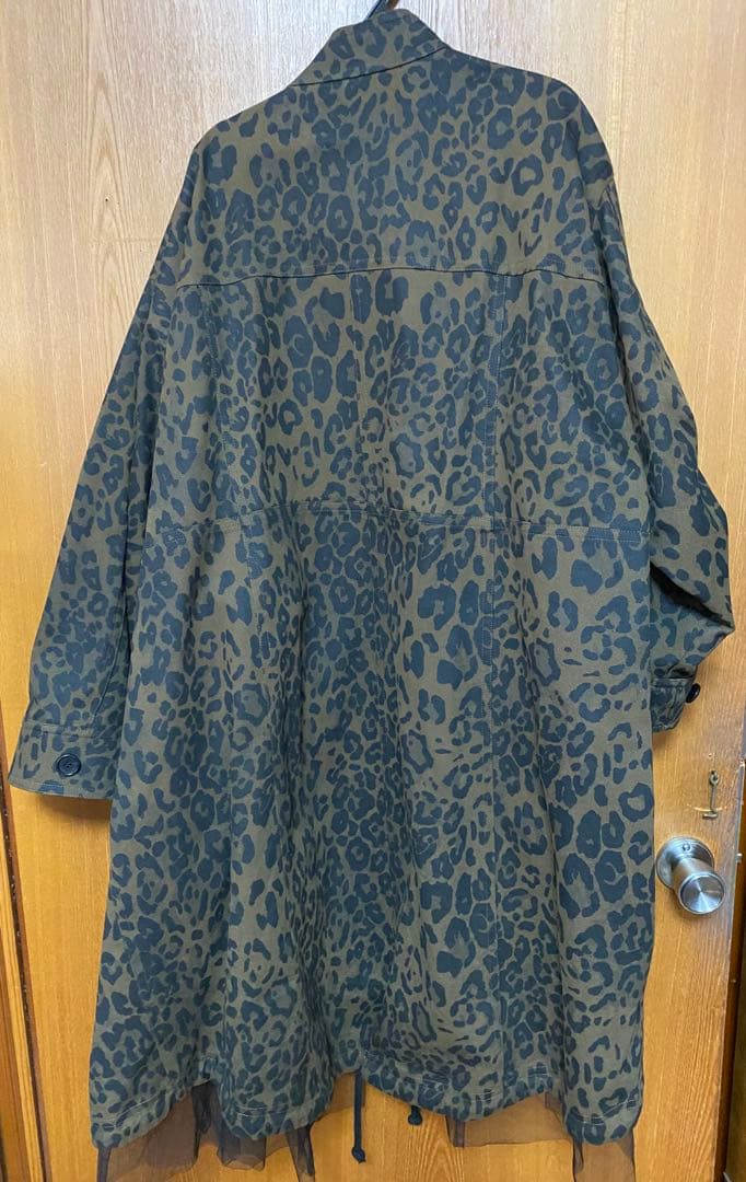 Maison Specialレオパード柄リバーシブルモッズコート