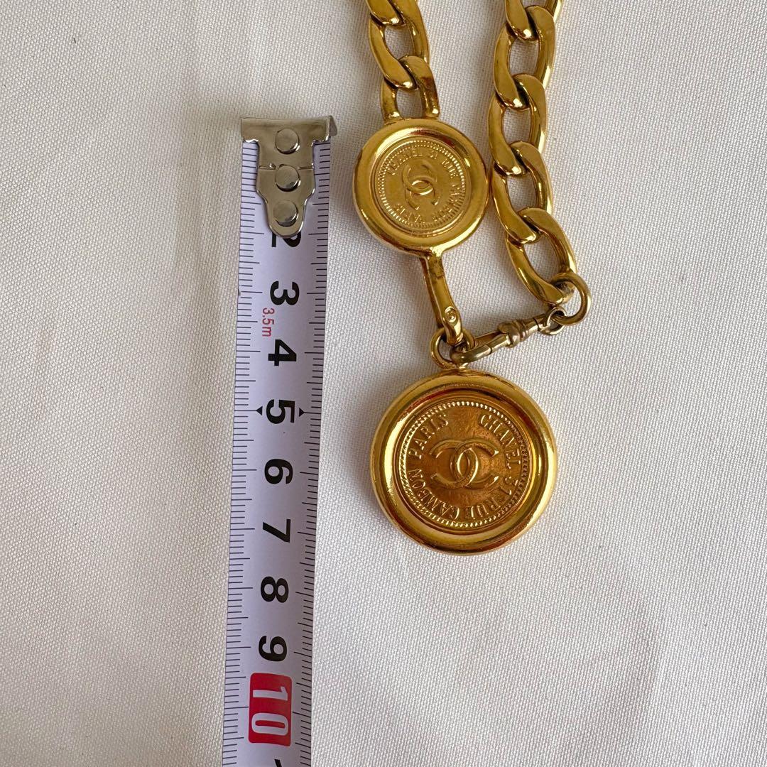 ④中古CHANEL シャネル ココマーク チェーンベルト ゴールド ヴィンテージ