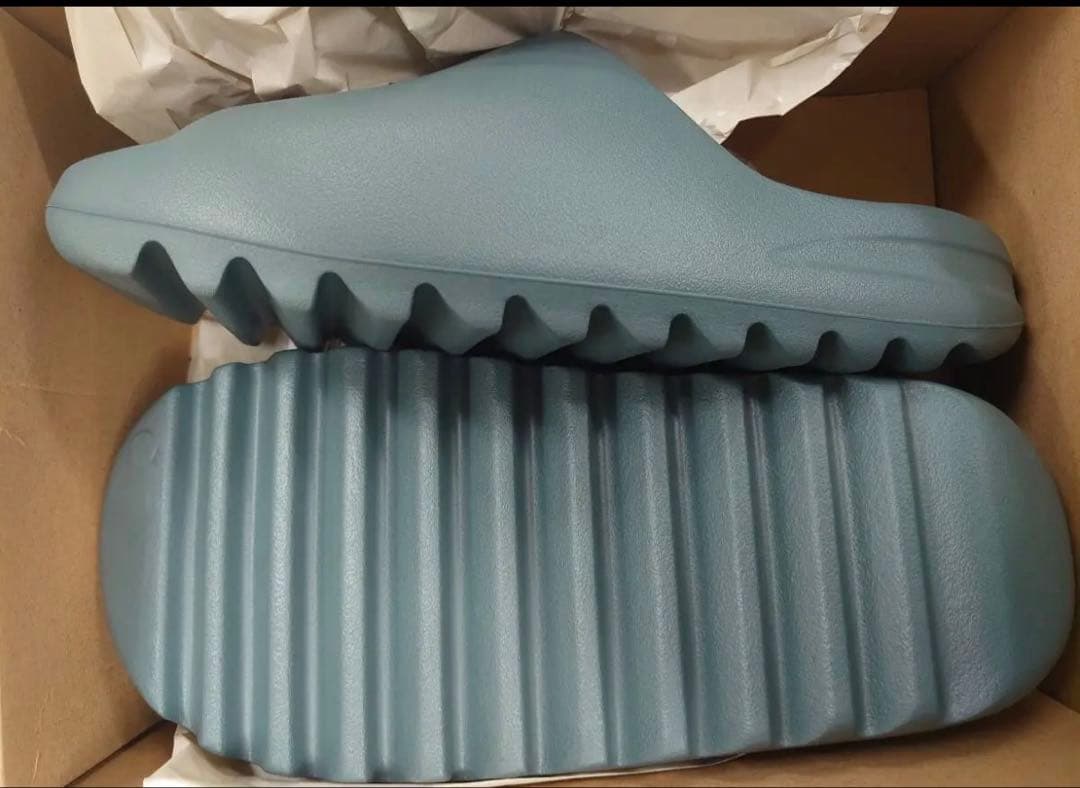 新品未使用/adidas yeezy イージースライド　スレートマリーン