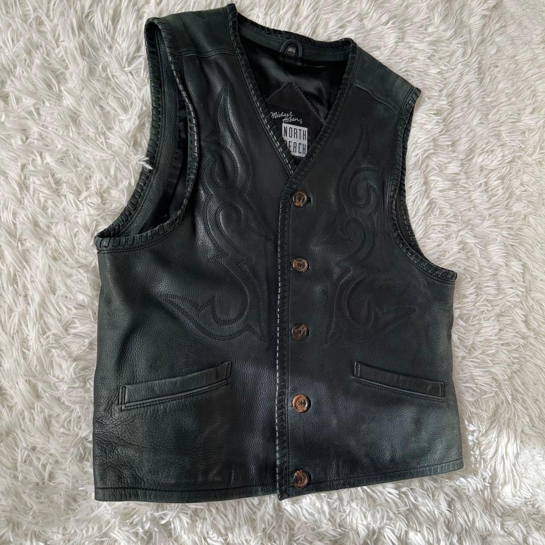 Michael Hoban NORTH BEACH 本革 レザーベスト 90s
