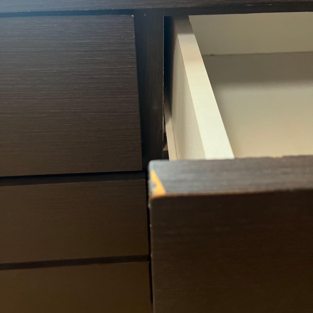 ダーク木製3段チェスト 送料込み