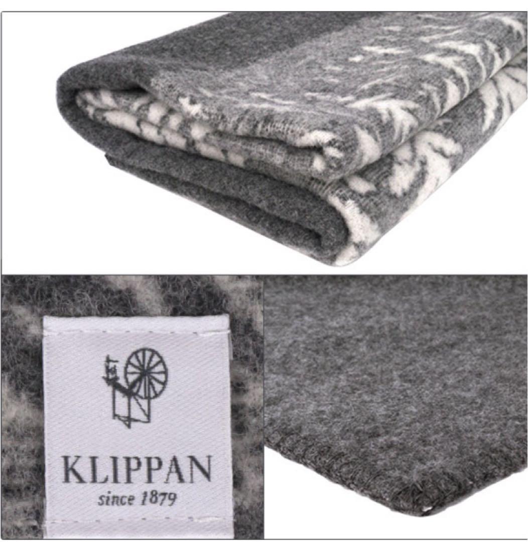 クリッパン　ウールブランケット　HOUSE IN THE FOREST グレー