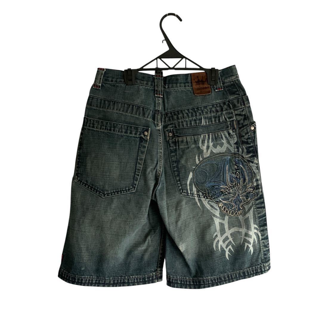 超希少！90s-00s JNCO JEANS ハーフデニム スカル 古着