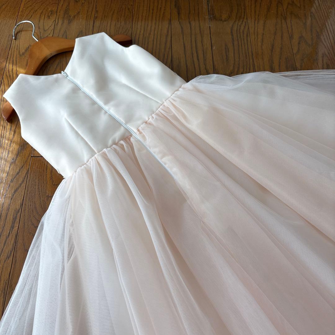 美品　DRESCCO サーモンピンクドレス　130