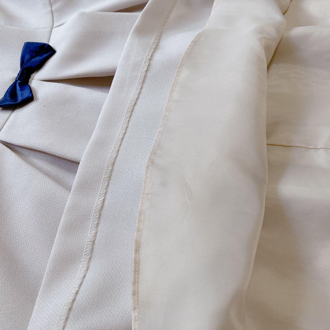 110size ベージュ×ネイビー セレモニー 入学 卒園 フォーマル 式典