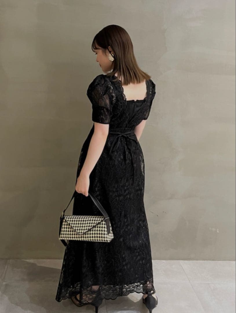 LILY BROWN レイヤードシャイニーグラスドレス