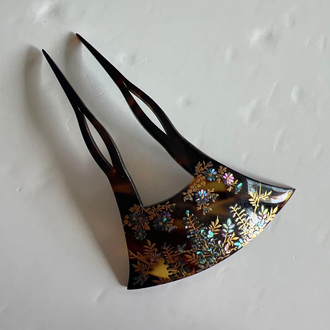 鼈甲　べっ甲　ラデン　かんざし　簪　髪飾り