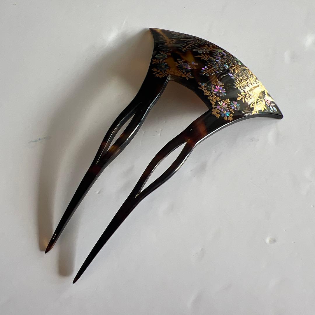 鼈甲　べっ甲　ラデン　かんざし　簪　髪飾り