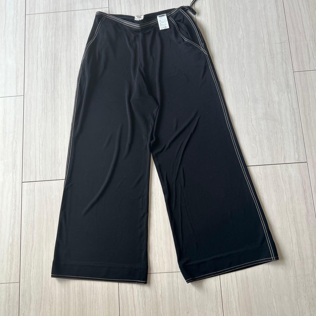 HERMES ブラック ワイドパンツ 34