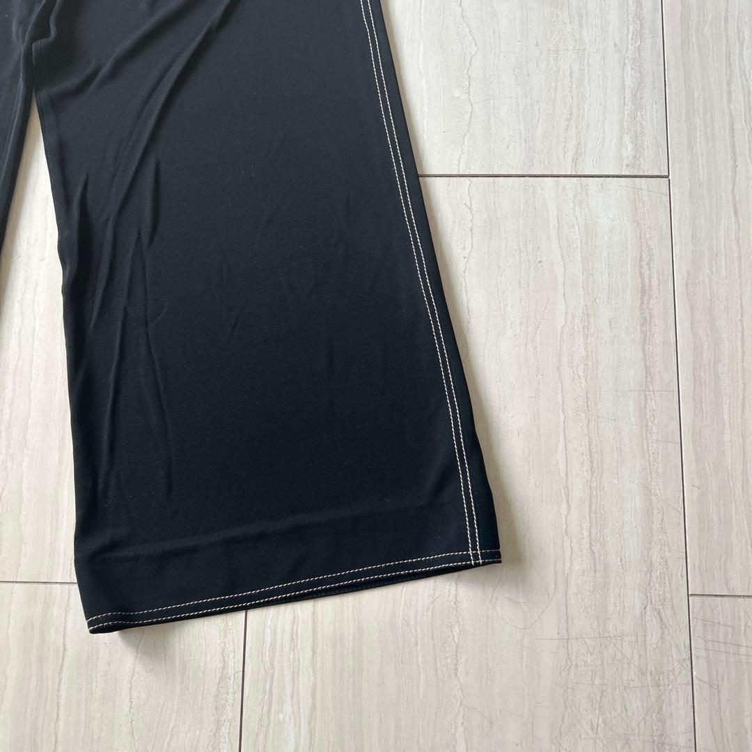 HERMES ブラック ワイドパンツ 34