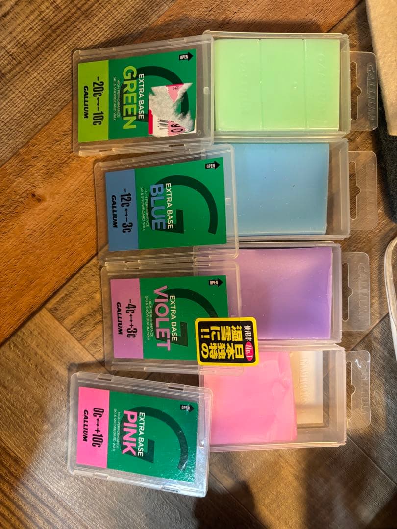 スノーボードのワックスがけセット