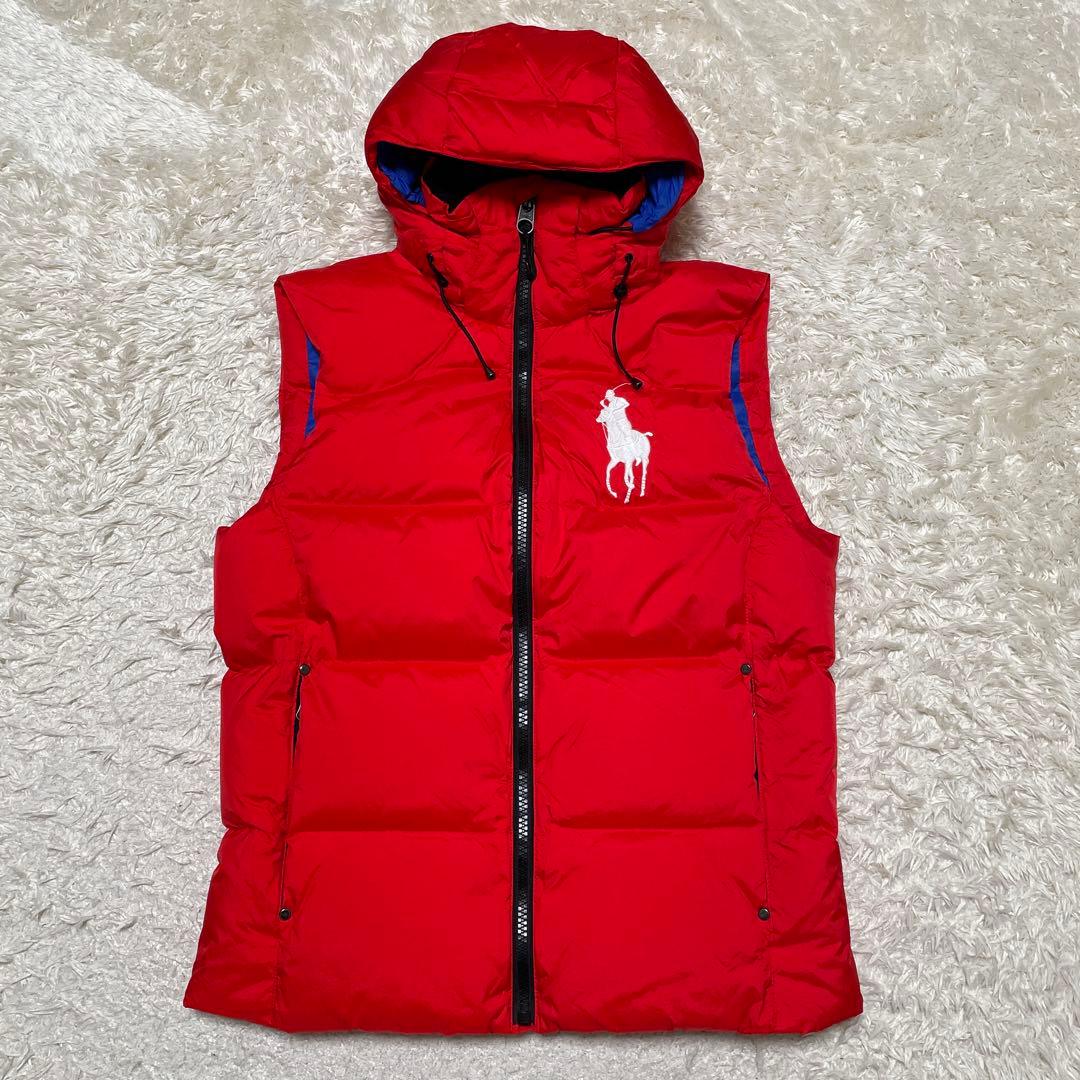 POLO RALPH LAUREN ダウンベスト　ビッグポニー レッド S