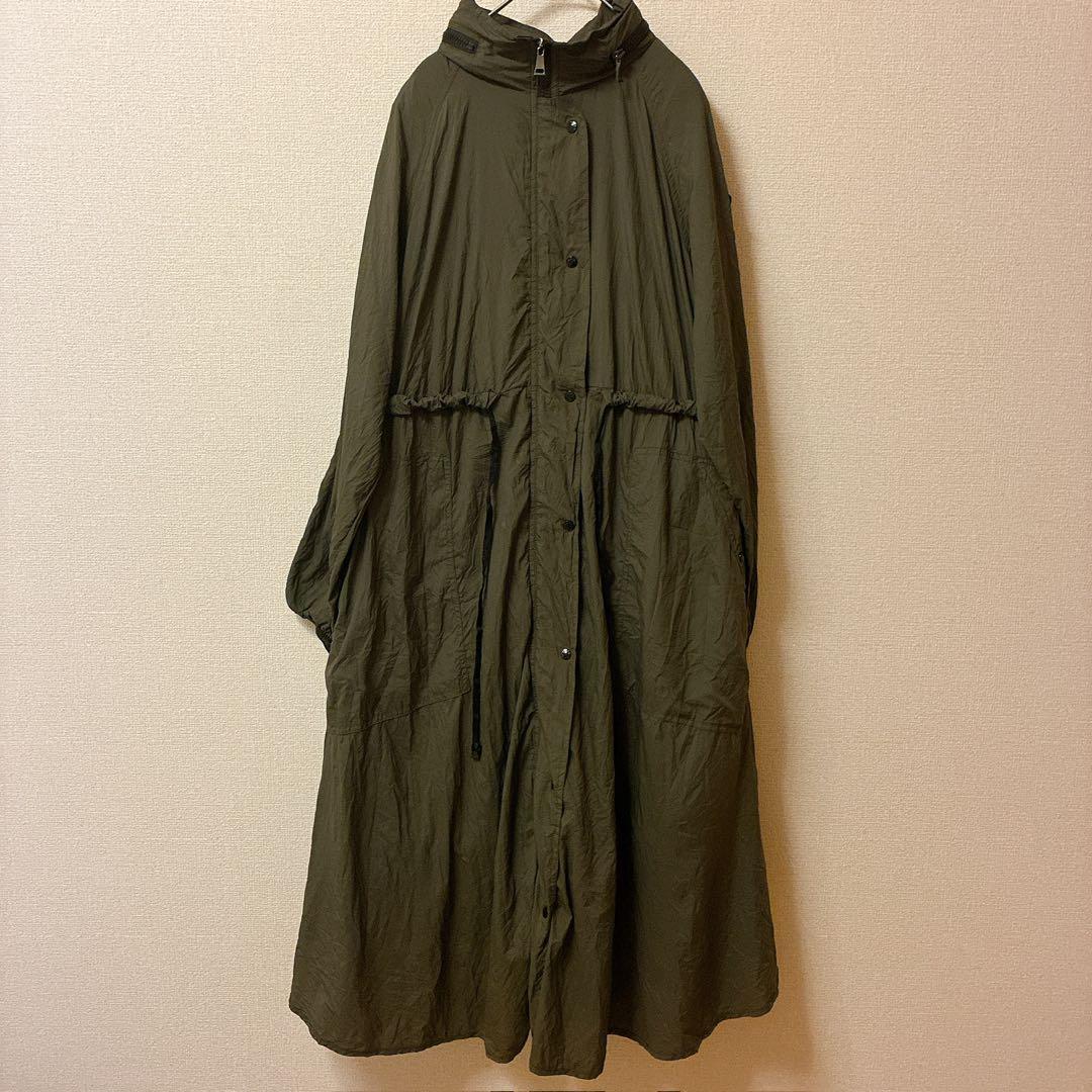 MONCLER オリーブ ロングコート ダウン アウター モッズコート