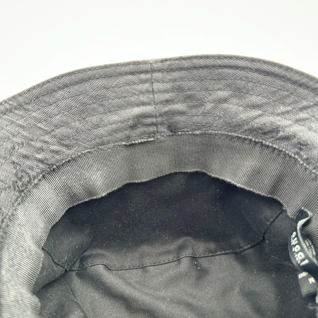 GUCCI グッチ　バケットハット　ブラック　GG柄　Mサイズ