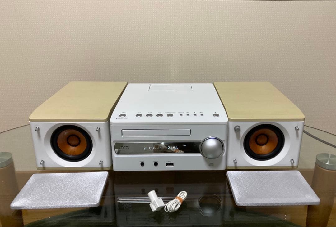 【美品】人気・JVC CA-EXS3 ウッドコーン/リモコン