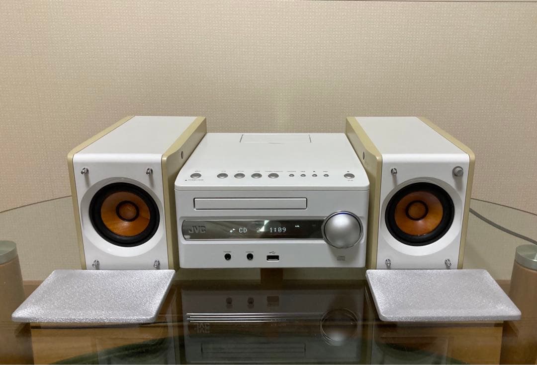 【美品】人気・JVC CA-EXS3 ウッドコーン/リモコン