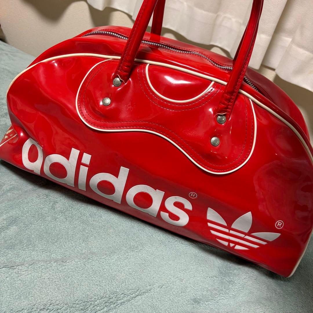 80's adidas エナメル ボストンバッグ y2k vintage レア