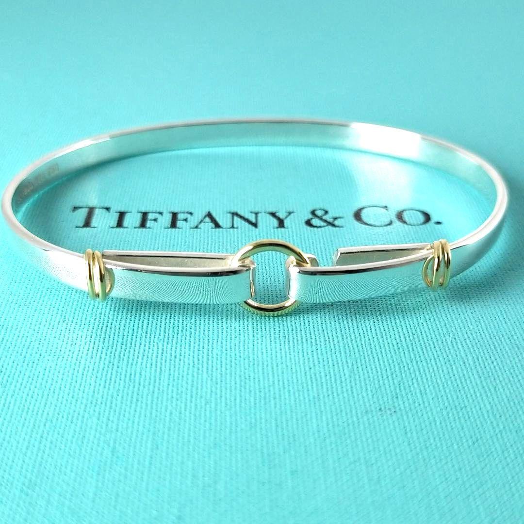 ★SALE★【ティファニー】フック　サークル　コンビ　バングル　2420